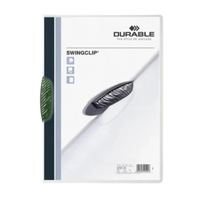 Image de Durable 226005 Chemise à Clip Swingclip en Pp, Jusqu&#039;à 30 Feuilles A4, Vert, Lot de 25