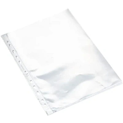 Image de Oxford 100207007 Pochette Perf A4 Ouv Lat PP70 Lisse pack de 10 Transparent