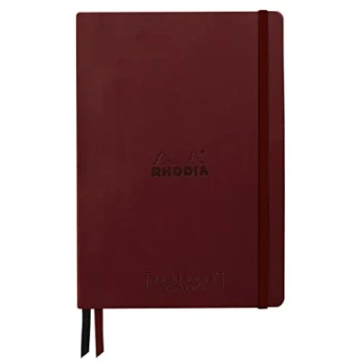 Image de RHODIA 194442C Carnet Rigide Bullet Journal Goalbook Creation Lie de Vin A5 14,8 x 21 cm Pointillés Dot 160 pages Papier Clairefontaine Maya Noir Lisse 120 g/m² Couverture Simili Cuir