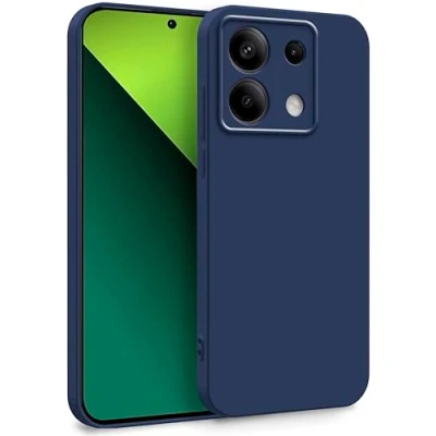 Image de MyGadget Coque pour Xiaomi Redmi Note 13 Pro 5G Poco X6 Case Protection Rigide Anti Choc avec Doublure Microfibre Bleu Foncé