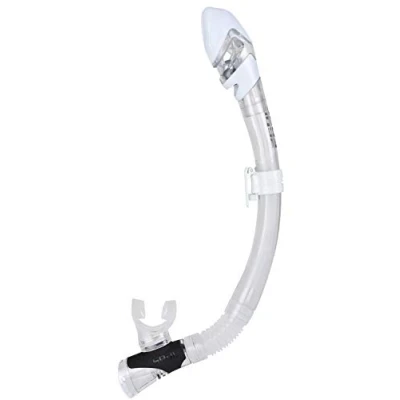 Image de SEAC Fast Dry Tuba à séchage Rapide pour Adultes avec Bouchon Sec et Valve de Purge Unisexe, Blanc/Transparent, Standard