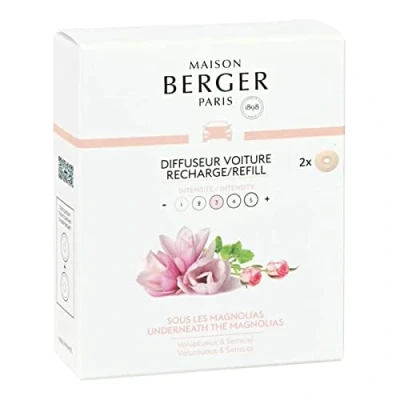Image de LOT DE 2 RECHARGES POUR DIFFUSEUR VOITURE SOUS LES MAGNOLIAS MAISON BERGER PARIS