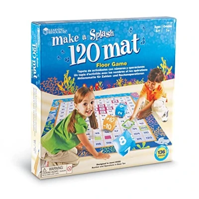 Image de Learning Resources Tapis de jeu au sol pour compter jusqu&#039;à 120 Make a Splash