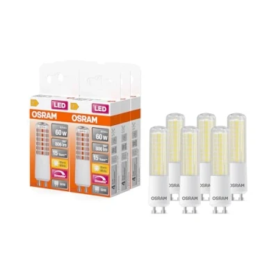 Image de OSRAM LED Superstar Special T SLIM, ampoule spéciale à gradation, culot GU10, Blanc chaud (2700K), Remplacement d&#039;une classique 60W, 6 pack