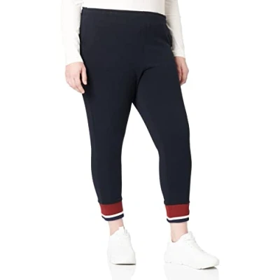 Image de Tommy Hilfiger Relaxed Global Stripe Pant S10S101511 Pantalons en Tricot, Bleu (Desert Sky), S Femme