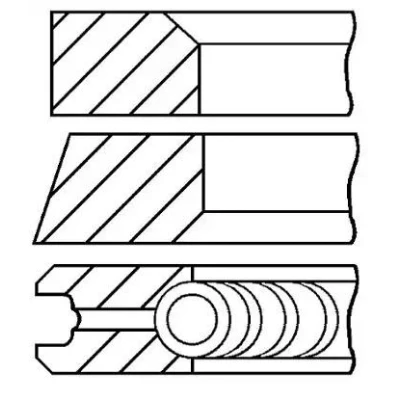 Image de GOETZE ENGINE 08 123400 00 Jeu De Segments Pistons 76 RENAULT: Kangoo I Express, SCENIC 2, CLIO DACIA: Duster SUV, Sandero I, Logan MCV