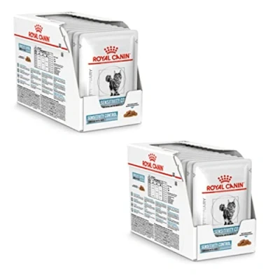 Image de Royal Canin Veterinary Sensitivity Control Pack Double 2 x 12 85 g Aliment Complet diététique pour Chats Adultes réduire Les symptômes d&#039;intolérance aux nutriments