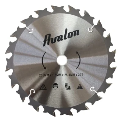 Image de Avalon Pro Disque à 20 dents professionnel pour débroussailleuse, lame spéciale tiges ligneuses 255 x 1,8 11,0 mm