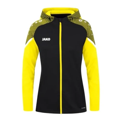Image de JAKO Veste à Capuche Performante, Femme, Noir/Jaune Doux, 38