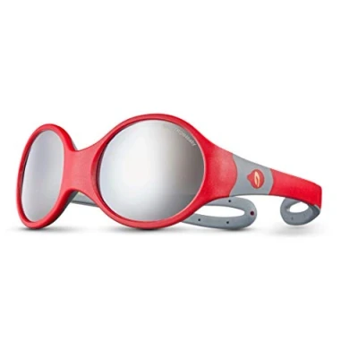 Image de Julbo Loop L Lunettes de Soleil Garçon, Rouge/Gris, FR : XXS (Taille Fabricant 3 5 Ans)