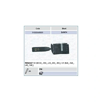 Image de MAGNETI MARELLI 510033438501 Comodo RENAULT: 19 II 3/5 portes, R21 5 21 Berline