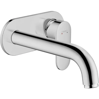 Image de hansgrohe Vernis Blend Mitigeur de lavabo encastré mural, bec 207 mm, bonde à écoulement libre, chromé, 71576000