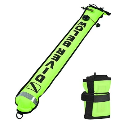 Image de Tbest dsmb, marqueur de Surface plongée 5 pi avec Haute visibilité Bande réfléchissante Gonflable SMB bouée Accessoire sécurité