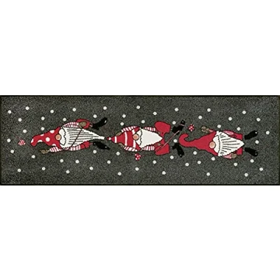 Image de wash+dry Winterzwerge Tapis Del Sol, Polyamide Dos : Caoutchouc Nitrile, Multicolore, 60x180cm