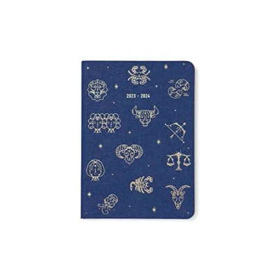 Image de Letts Zodiac Agenda scolaire 2023/2024 1 jour par page avec rendez vous Bleu nuit Format A6