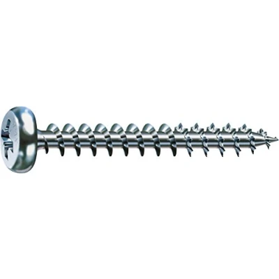Image de SPAX 0231010400165 Lot de 1000 vis universelles, 4 x 16 mm, Phillips Z2, tête demi ronde, filetage complet, 4CUT, WIROX A3J,