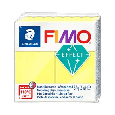Image de STAEDTLER Fimo® effect Pain pâte à modeler 57 Grammes Effet translucide jaune 8020 104