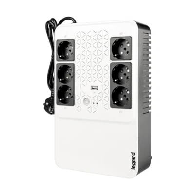 Image de Legrand 310084 Onduleur Keor Multiplug avec 6 Prises de et Disjoncteur Intégré, Autonomie 10 à 15 Minutes, Courant 2P+T, 800VA, 480W