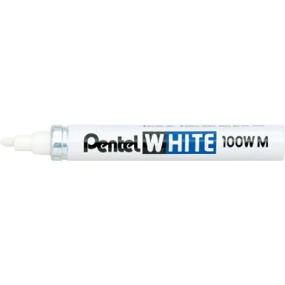 Image de Pentel 100 WM Marqueur peinture Indélébile à Pointe Conique Moyenne Blanc