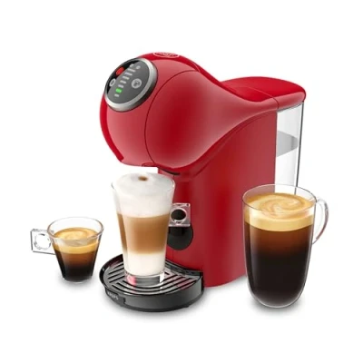Image de Krups Nescafé Dolce Gusto Machine à café capsules, Cafetière multi boissons, Haute pression, 15 bars, Programmable, Arrêt automatique, Compact, Genio S Plus, Rouge KP340510