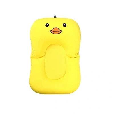 Image de Moonvvin bébé nourrisson flottant anti dérapant tapis de bain pliable nouveau né sécurité siège (canard jaune sans crochet)