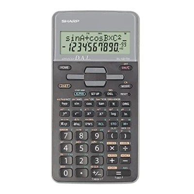 Image de Sharp EL 531TH, Poche, Calculatrice scientifique, 10 chiffres, 2 lignes, Batterie, Noir, Gris