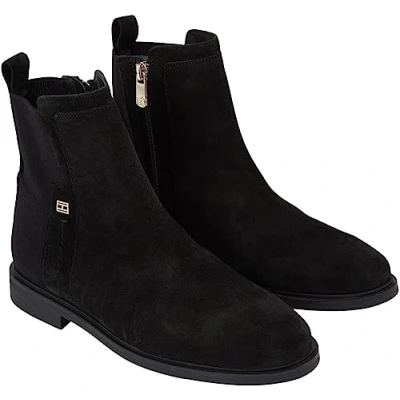 Image de Tommy Hilfiger Essentials BOOT Bottines, Femme, Taille: 36, Black Suède