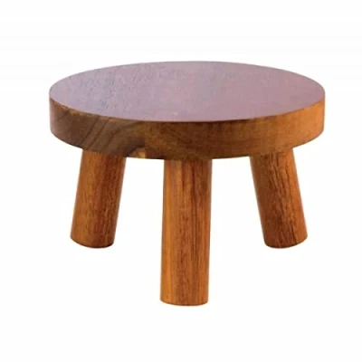 Image de APS Support de Buffet, Table Buffet en Bois d&#039;acacia, Tabouret Ø 15 cm, Hauteur 10 cm