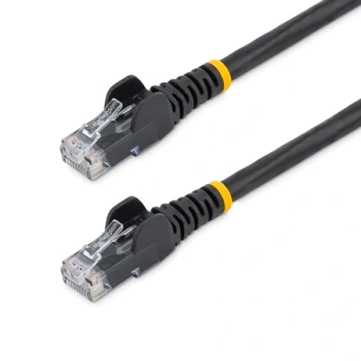 Image de StarTech.com Câble Ethernet RJ45 CAT6 30,5m Cordon UTP Anti Accrochage 10GbE LAN Réseau Internet 100W PoE Noir Snagless Testé individuellement UL/TIA (N6PATCH100BK)