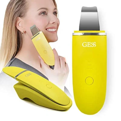 Image de GESS Exotic Ultrasonic Face Scrubber Spatula, 7 Procédures, Peeling Phonophorèse ION Nettoyage Iontophorèse Chromothérapie Désincrustation, USB