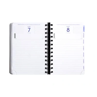 Image de Exacompta 184277E Agenda journalier Forum Black &amp; Color 12 x 17 cm Août 2024 à juillet 2025 Coloris rose