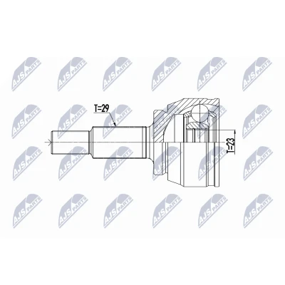Image de Jeu de joints, arbre transmission NTY NPZ RE 063