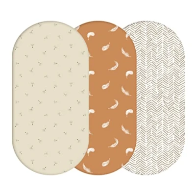 Image de Yunioo Draps de Berceau Ajustés pour Moïse, Poussette, Berceau, Lit Bébé, Co Dodo, Panier à Langer Bébé et comme Housse Matelas Rosetta │Rosé