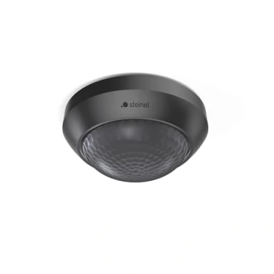 Image de Steinel Détecteur de mouvement intérieur et extérieur IS 360 3 Capteur présence à 360, 200W plafond grand angle réglable, noir