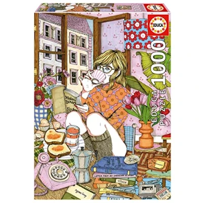 Image de Educa Puzzle de 1000 pièces pour Adultes Un Temps Soi, A. Jarén. Mesure : 48 x 68 cm. Comprend Fix Tail l&#039;accrocher Une Fois l&#039;assemblage terminé. +14 Ans (19557)