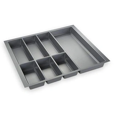 Image de ORGA BOX® IV UNIVERSAL Bac à couverts (473,5 x 526 mm) Gris Argenté Longueur Tiroir 60 cm Découper Possible