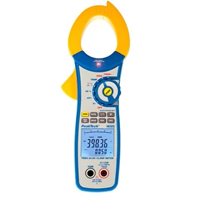 Image de PeakTech 1655 Pince de Courant Efficace 1500A AC/DC, 40000 counts, Multimètre Numérique, TÜV/GS, Courant, Voltmètre sans Contact, Ampèremètre, Testeur Continuité Max 600V