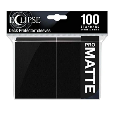 Image de Ultra Pro Eclipse Lot de 100 Pochettes Mates Standard Jais, E 15613, Noir Profond
