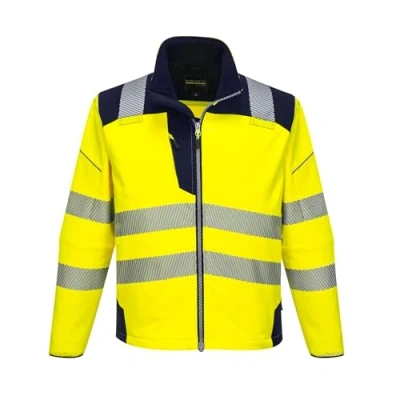 Image de Portwest PW3 T402YNR4XL Veste softshell haute visibilité, taille 4XL, jaune/bleu marine