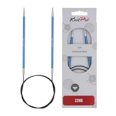 Image de KnitPro KP47209 Set de Goupilles Tricotage Circulaires Fixes Aluminium Bleu 18,7 x 0,6 8,8 cm