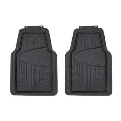 Image de Amazon Basics Lot de 2 tapis sol en caoutchouc pour voitures, SUV et camionnettes Toutes saisons Noir
