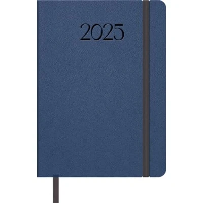 Image de Dohe MANHATTAN Agenda 2025 1 jour par page, format A5 (14 x 20 cm), 12 mois de janvier à décembre, couverture souple en similicuir, planificateur espagnol, fournitures bureau, bleu