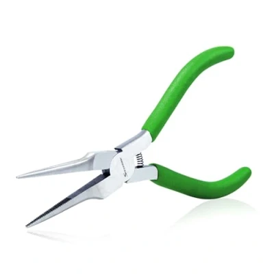 Image de SPEEDWOX Mini Pince à bec effilé Mince Dentelée Mâchoire 4.5&quot; Petite Micro Précision Fil Boucle fine nasal Outil de création bijoux professionnel Perlant Hobby Artisanat
