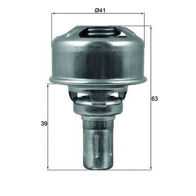 Image de MAHLE ORIGINAL TX 174 86 Thermostat d&#039;eau 41 sans joint d&#039;étanchéite RENAULT: CLIO 1, Rapid, Super 5 3/5 portes