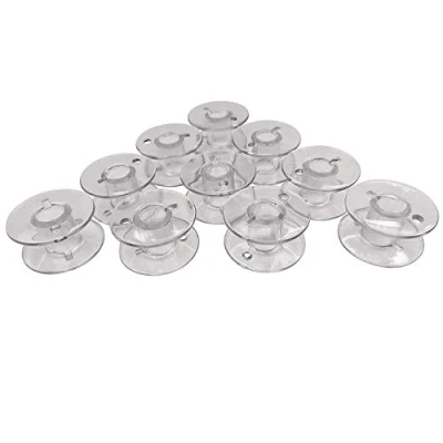 Image de Lot de 10 bobines en plastique pour machine à coudre Elna Experience 520S, 540S, 550, 560, 570