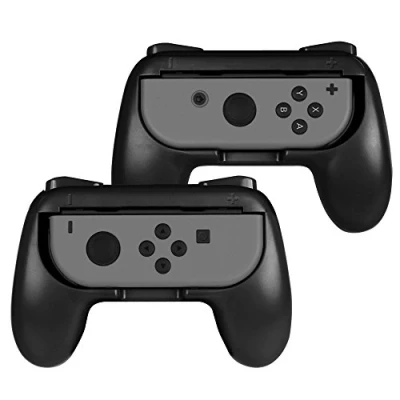 Image de FINTIE Etui de Grip pour Nintendo Switch/Switch Modèle OLED [2 pièces] Coque Confort Ergonomique Controller Poignées, Noir