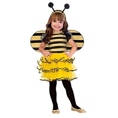 Image de amscan Robe Bourdon avec Ailes détachables et antennes Âge 23 Ans 1 pièce Fly Amovibles 2 3, Enfants, 9904179, Jaune