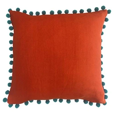 Image de Riva Home Coussin Garni en Polyester Mardi Gras, Viscose, Orange, 50 x 50cm (20&quot; 20&quot;)