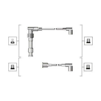 Image de MAGNETI MARELLI 941319170085 Jeu De Fils d&#039;Allumage OPEL: Corsa B 3/5 portes, Calibra A, Astra F CC