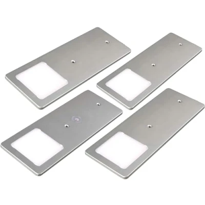 Image de Kalb Lot de 4 spots LED encastrables 5 W Très plats Avec fonction variateur tactile Blanc chaud